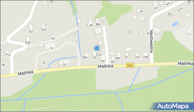 Wisła, Malinka, 91A, mapa Wisła