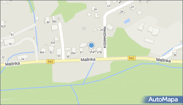 Wisła, Malinka, 97A, mapa Wisła