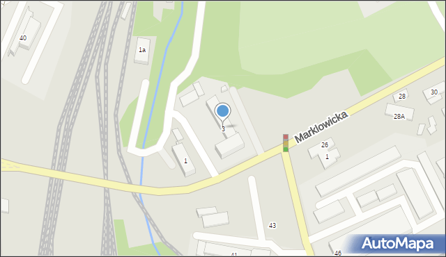 Wodzisław Śląski, Marklowicka, 3, mapa Wodzisławia Śląskiego