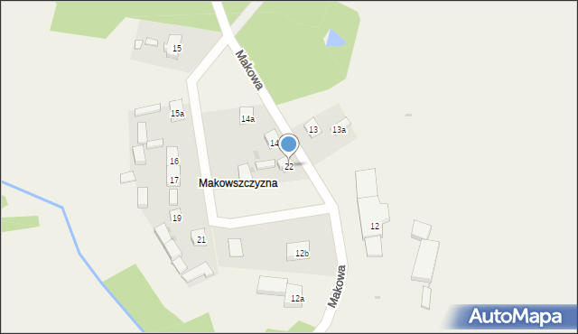 Wójcin, Makowa, 22, mapa Wójcin