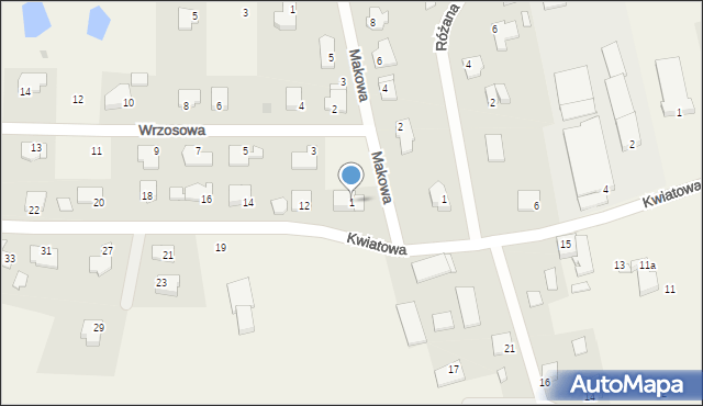 Wójtowo, Makowa, 1, mapa Wójtowo