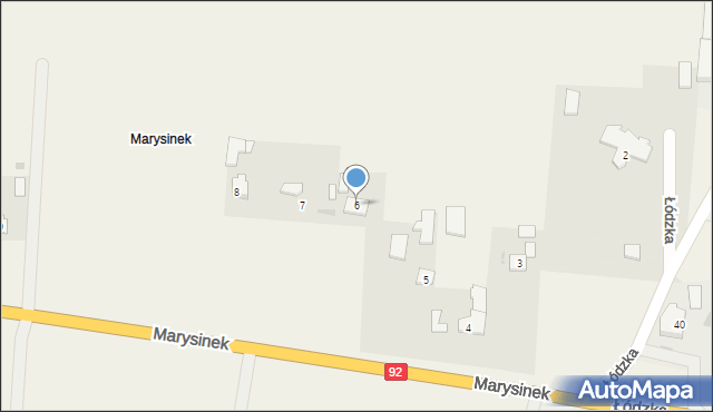 Wola Łuszczewska, Marysinek, 6, mapa Wola Łuszczewska