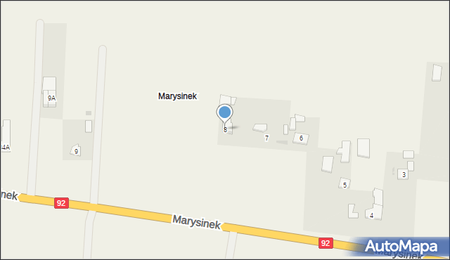 Wola Łuszczewska, Marysinek, 8, mapa Wola Łuszczewska