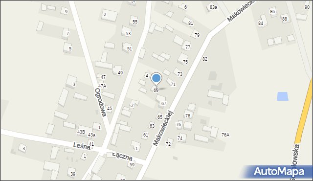 Wola Suchożebrska, Makowieckiej Zofii, 69, mapa Wola Suchożebrska