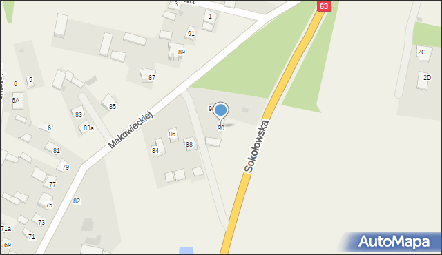 Wola Suchożebrska, Makowieckiej Zofii, 90, mapa Wola Suchożebrska