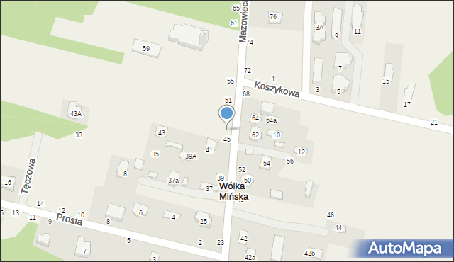Wólka Mińska, Mazowiecka, 47, mapa Wólka Mińska