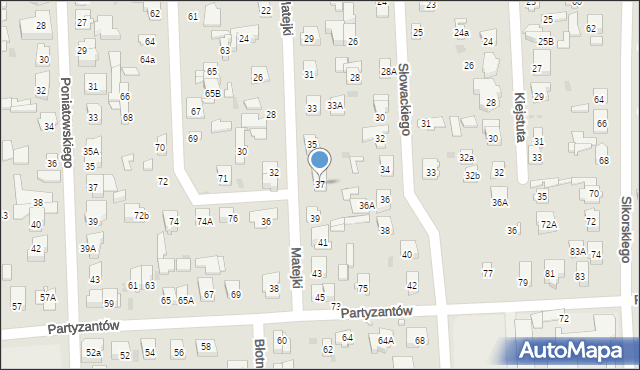 Wołomin, Matejki Jana, 37, mapa Wołomin