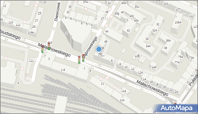 Wrocław, Małachowskiego Stanisława, 2, mapa Wrocławia