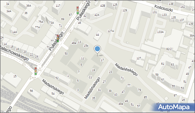 Wrocław, Madalińskiego Antoniego Józefa, gen., 17a, mapa Wrocławia