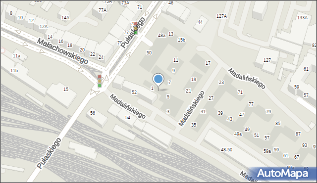 Wrocław, Madalińskiego Antoniego Józefa, gen., 1b, mapa Wrocławia