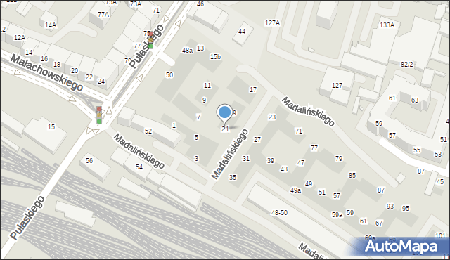 Wrocław, Madalińskiego Antoniego Józefa, gen., 21, mapa Wrocławia