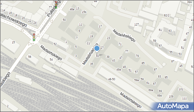 Wrocław, Madalińskiego Antoniego Józefa, gen., 31, mapa Wrocławia