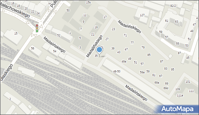 Wrocław, Madalińskiego Antoniego Józefa, gen., 37, mapa Wrocławia