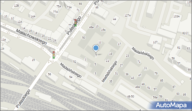 Wrocław, Madalińskiego Antoniego Józefa, gen., 7, mapa Wrocławia