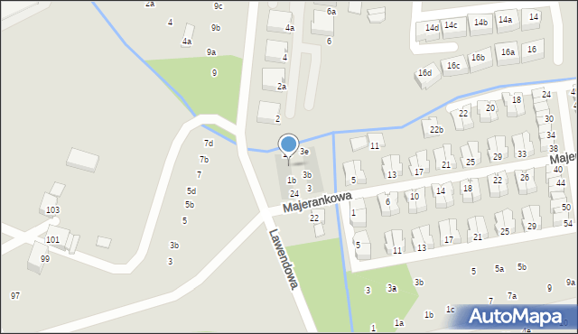 Wrocław, Majerankowa, 1d, mapa Wrocławia