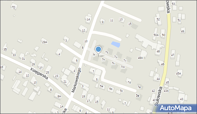 Wrocław, Markowskiego Zygmunta, 7g, mapa Wrocławia