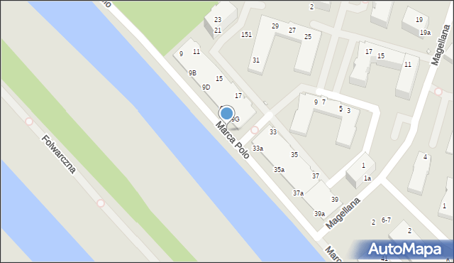 Wrocław, Magellana Ferdynanda, 372, mapa Wrocławia