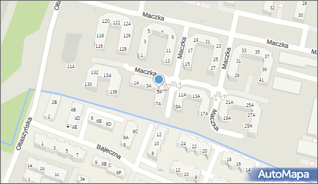 Wrocław, Maczka Stanisława, gen., 5A, mapa Wrocławia