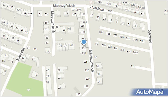 Wrocław, Maleczyńskich Ewy i Karola, 131, mapa Wrocławia