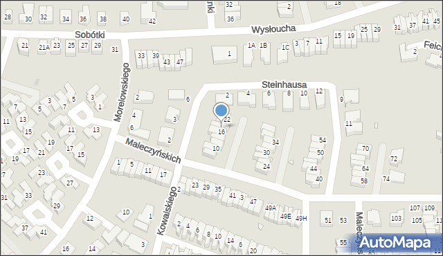 Wrocław, Maleczyńskich Ewy i Karola, 18, mapa Wrocławia