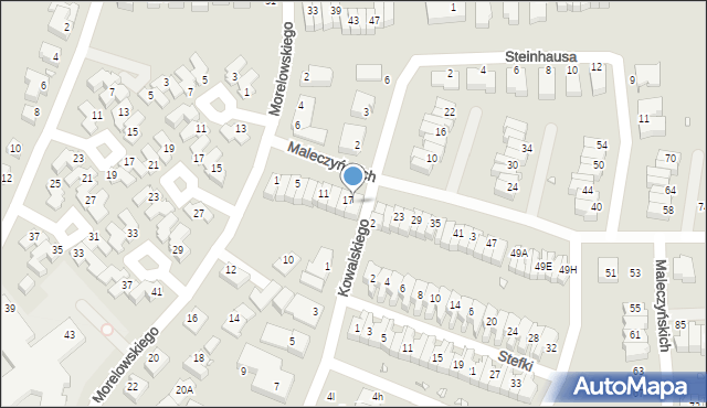 Wrocław, Maleczyńskich Ewy i Karola, 19, mapa Wrocławia