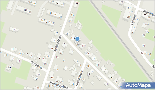 Wrocław, Małoszyńska, 19, mapa Wrocławia