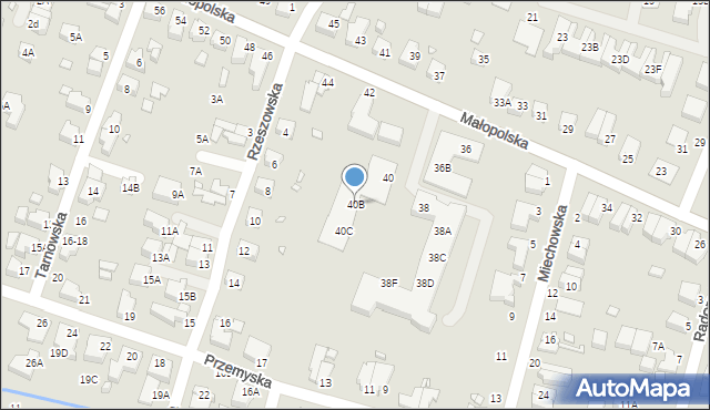 Wrocław, Małopolska, 40B, mapa Wrocławia