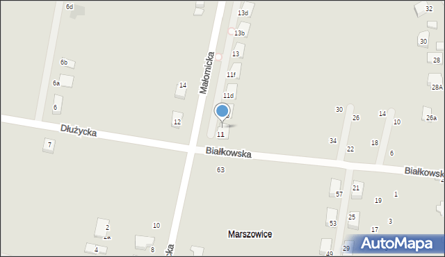 Wrocław, Małomicka, 11a, mapa Wrocławia