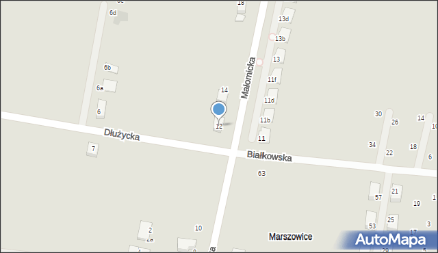 Wrocław, Małomicka, 12, mapa Wrocławia