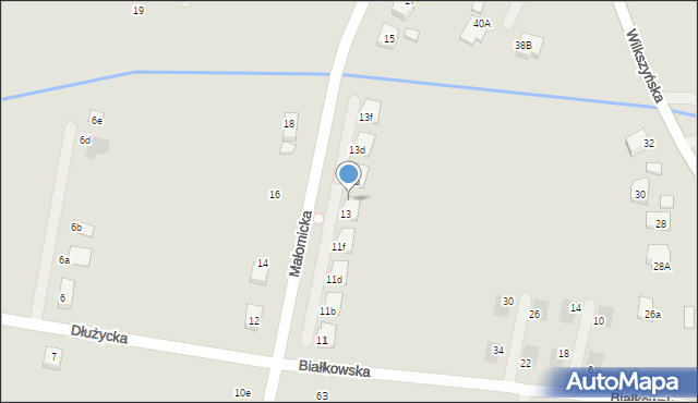 Wrocław, Małomicka, 13a, mapa Wrocławia
