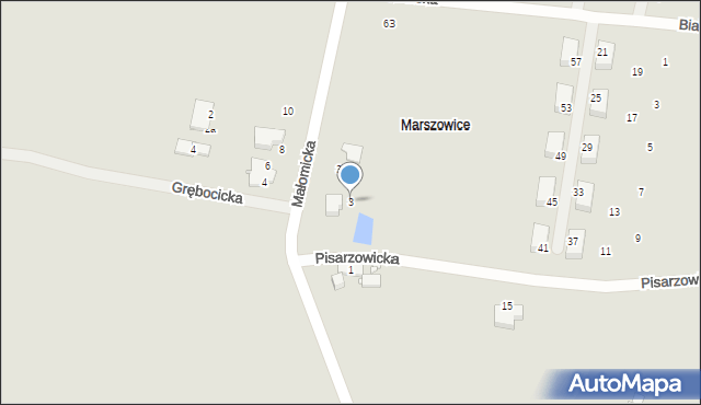 Wrocław, Małomicka, 3, mapa Wrocławia