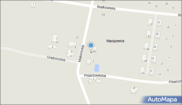 Wrocław, Małomicka, 3A, mapa Wrocławia