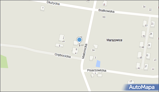 Wrocław, Małomicka, 8, mapa Wrocławia