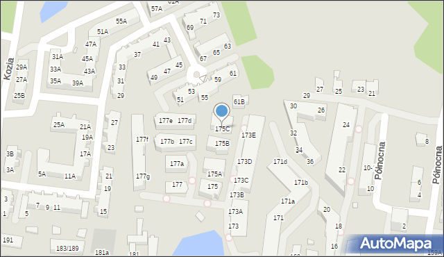 Wrocław, Maślicka, 175C, mapa Wrocławia