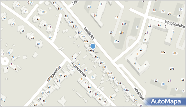 Wrocław, Maślicka, 72, mapa Wrocławia