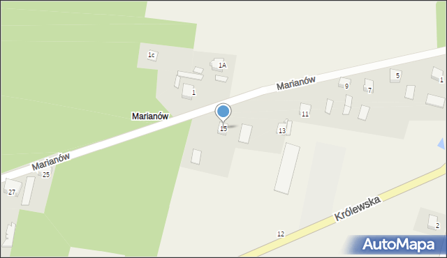 Wygoda, Marianów, 15, mapa Wygoda