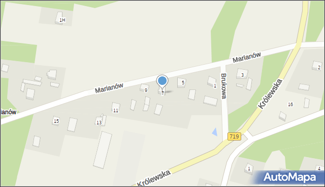 Wygoda, Marianów, 7, mapa Wygoda