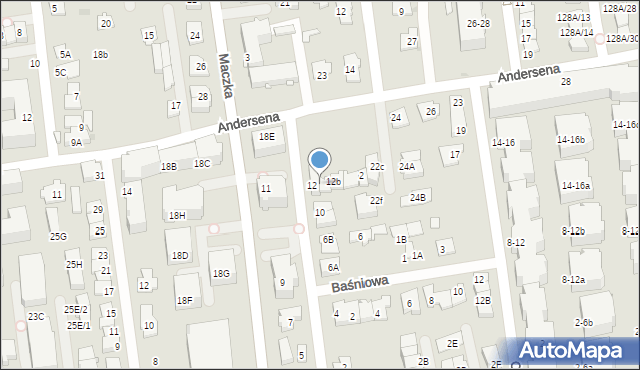 Ząbki, Mazowiecka, 12a, mapa Ząbki