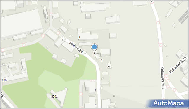 Zabrze, Majnusza Pawła, 5, mapa Zabrza