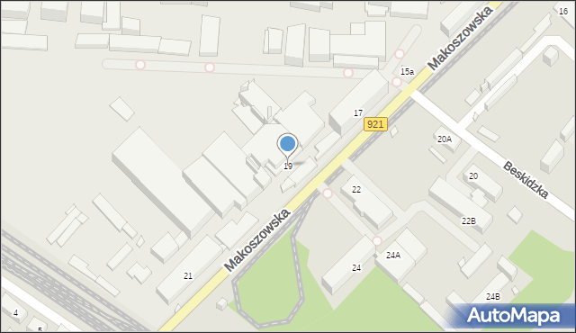 Zabrze, Makoszowska, 19, mapa Zabrza