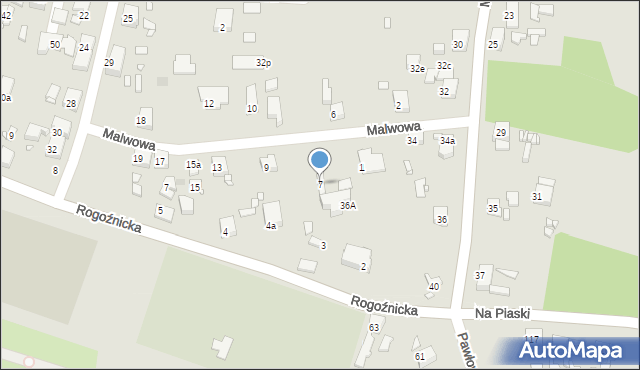 Zabrze, Malwowa, 7, mapa Zabrza