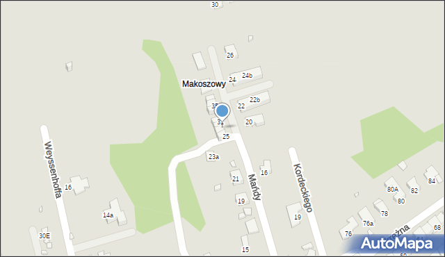 Zabrze, Mańdy Jakuba, ks., 29, mapa Zabrza