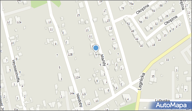 Zabrze, Mańdy Jakuba, ks., 7, mapa Zabrza