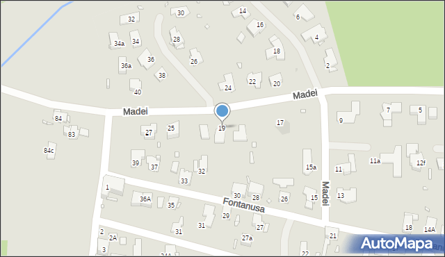 Zabrze, Madei Józefa, ks., 19, mapa Zabrza