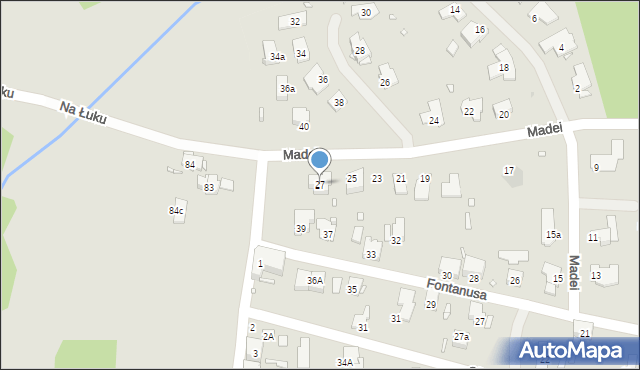 Zabrze, Madei Józefa, ks., 27, mapa Zabrza