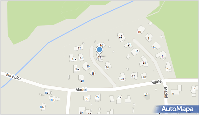 Zabrze, Madei Józefa, ks., 28, mapa Zabrza