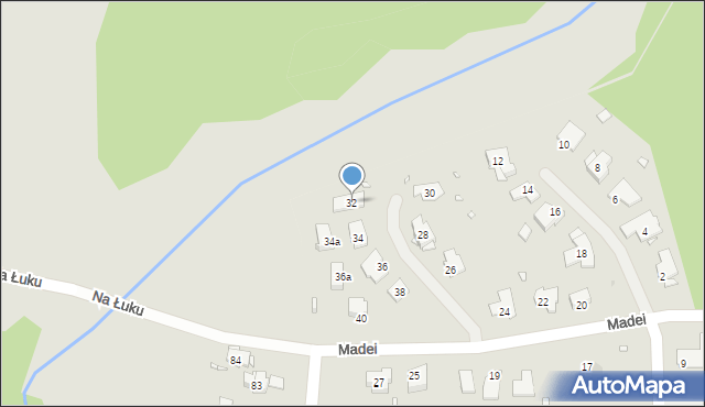 Zabrze, Madei Józefa, ks., 32, mapa Zabrza