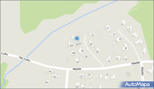 Zabrze, Madei Józefa, ks., 34, mapa Zabrza