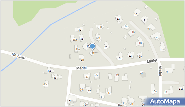 Zabrze, Madei Józefa, ks., 38, mapa Zabrza