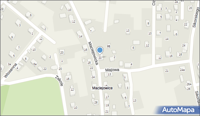 Zabrzeg, Maciejowicka, 11, mapa Zabrzeg